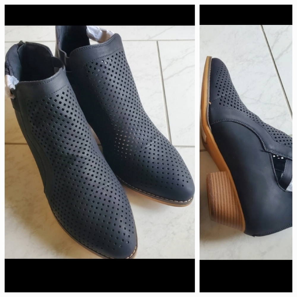 Cloud Walkers Black Ankle Boots Booties Size 11